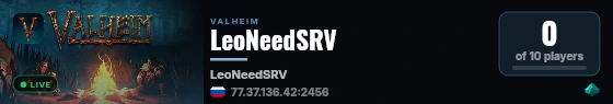 LeoNeedSRV live status badge