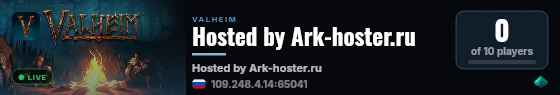 Hosted by Ark-hoster.ru live status badge
