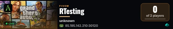 RTesting live status badge