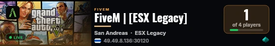 FiveM | [ESX Legacy] live status badge