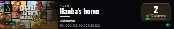 Hanba's home live status badge