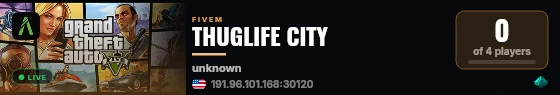 THUGLIFE CITY live status badge
