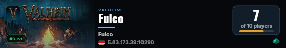 Fulco live status badge