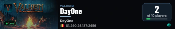 DayOne live status badge