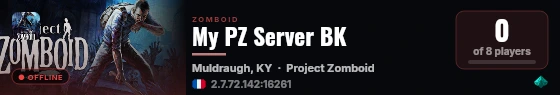 My PZ Server BK live status badge