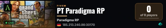 PT Paradigma RP live status badge