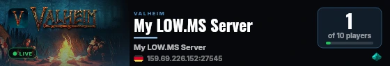 My LOW.MS Server live status badge