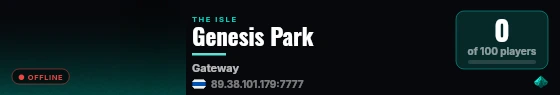 Genesis Park live status badge