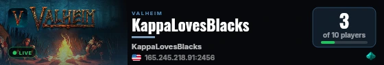KappaLovesBlacks live status badge