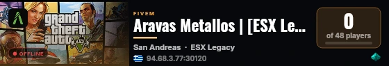 Aravas Metallos | [ESX Legacy] live status badge
