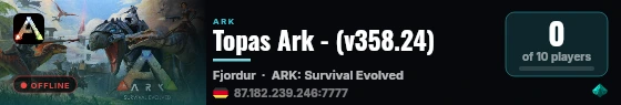 Topas Ark - (v358.24) live status badge