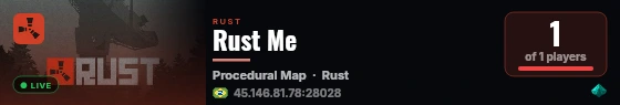 Rust Me live status badge