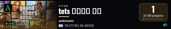 tets 𝐂𝐈𝐓𝐘 𝐑𝐏 live status badge