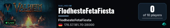 FlodhesteFetaFiesta live status badge