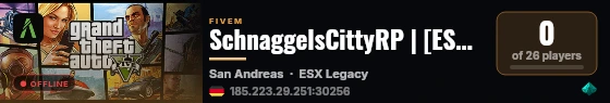 SchnaggelsCittyRP | [ESX Legacy] live status badge