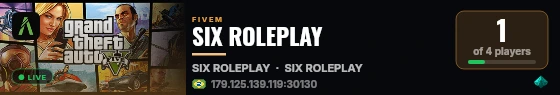SIX ROLEPLAY live status badge