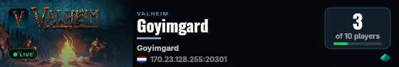 Goyimgard live status badge