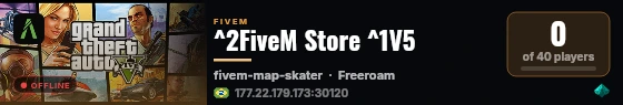 ^2FiveM Store ^1V5 live status badge