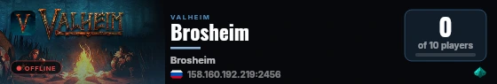 Brosheim live status badge