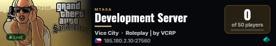 Development Server live status badge