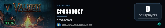 crossover live status badge