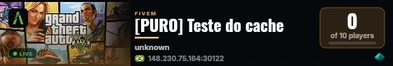 [PURO] Teste do cache live status badge