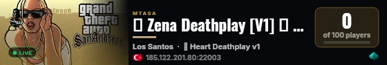 █ Zena Deathplay [V1] ❱ Roleplay sistemleri altında deathplay keyfi! ❰ (Türk/Turk)  live status badge