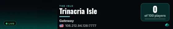 Trinacria Isle live status badge