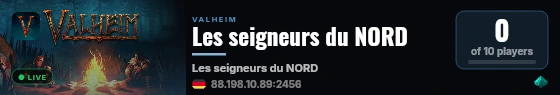Les seigneurs du NORD live status badge