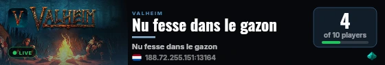 Nu fesse dans le gazon live status badge