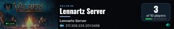 Lennartz Server live status badge