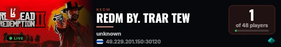 REDM BY. TRAR TEW live status badge