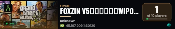 FOXZIN V5▬▬▬▬↭🡺WIPOU HJ 23-OUT🡸↭▬▬▬▬ live status badge