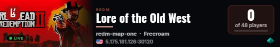 Lore of the Old West live status badge