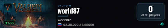 world87 live status badge