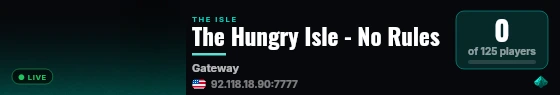 The Hungry Isle - No Rules live status badge