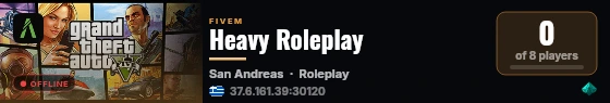 Heavy Roleplay live status badge