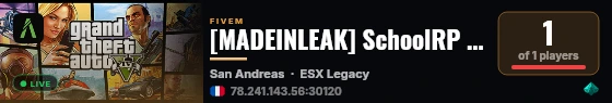 [MADEINLEAK] SchoolRP » DISCORD.GG/MADEINLEAK live status badge