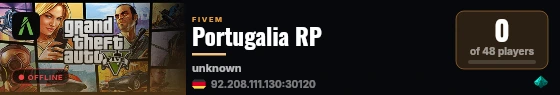 Portugalia RP live status badge