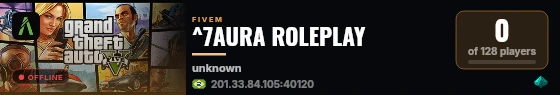 ^7AURA ROLEPLAY live status badge