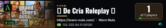 🌴 De Cria Roleplay 🌴 live status badge