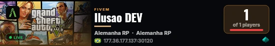 Ilusao DEV live status badge