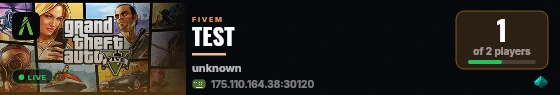 TEST live status badge
