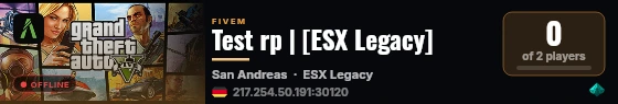 Test rp | [ESX Legacy] live status badge