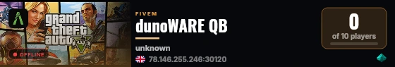 dunoWARE QB live status badge