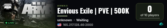 Envious Exile | PVE | 500K live status badge