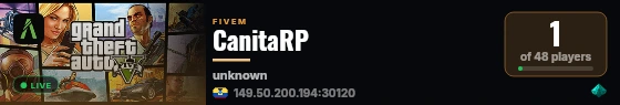 CanitaRP live status badge