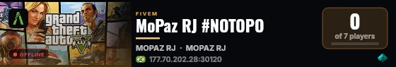 MoPaz RJ #NOTOPO live status badge