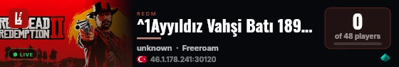 ^1Ayyıldız Vahşi Batı 1899 Hard RolePlay live status badge
