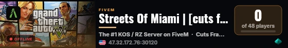 Streets Of Miami | [cuts framework] live status badge